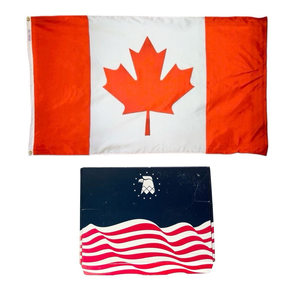 Annin & Co. Flagmakers New Canada 5’X8’ Feet Nyl-Glo Nylon Large Flag & Box